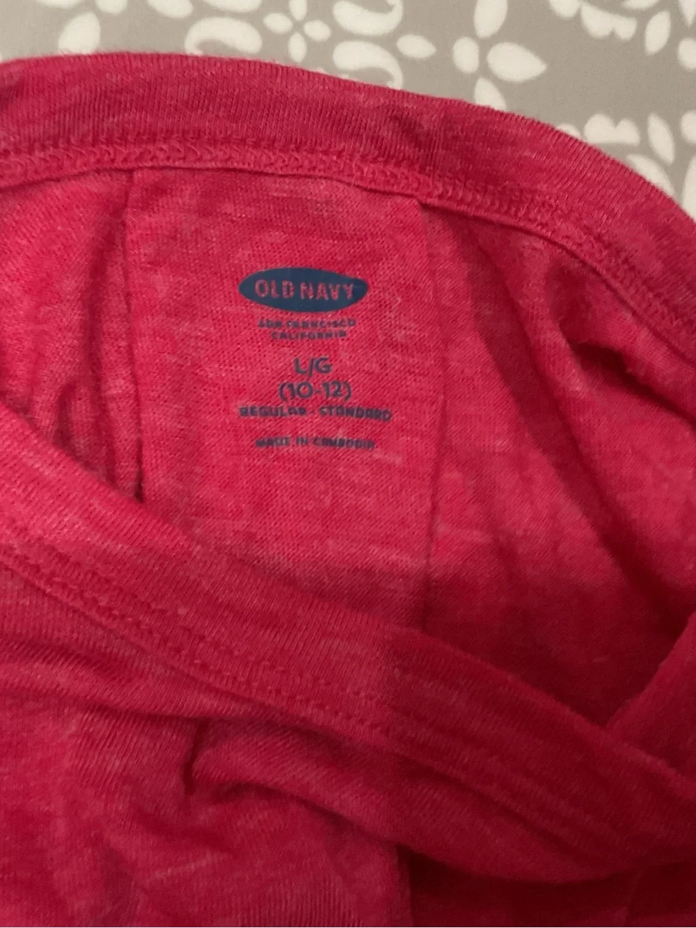 Old Navy Girls Pink Crewneck Short Sleeve Top Size L (10/12) Like New